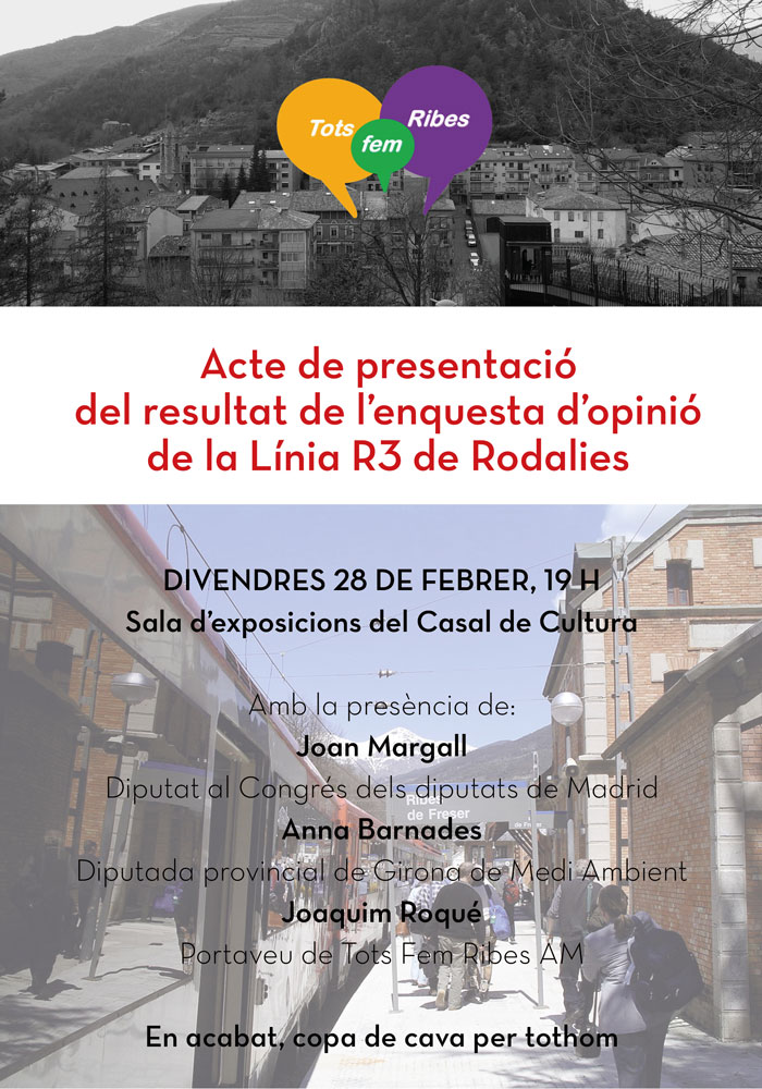 Acte de presentació del resultat de l'enquesta d'opinió de la Línia R3