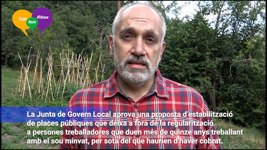 L’ajuntament de Ribes deixa fora de l’estabilització laboral per mèrits a una part dels treballadors interins 