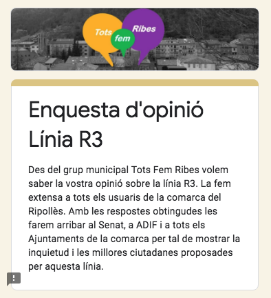 Enquesta d'opinió Línia R3